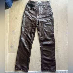 Abercrombie Brown leather pants